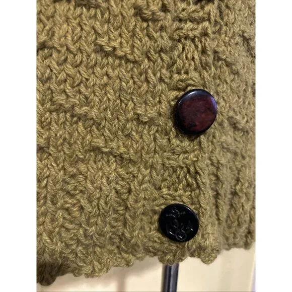 French Angora Wool Boho Hippie Chunky Knit Sweater Vest Art to Wear Large XL New - Picture 8 of 15